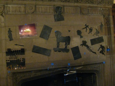 Shadow puppets as set decoration